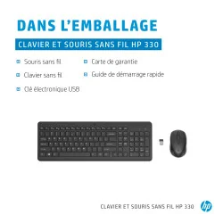 HP 300 Wireless Mouse and Combination keyboard