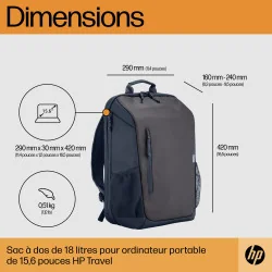 HP Travel 18 Liter 15.6 Iron Gray Laptop Backpack