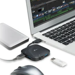 TP-Link UH400 hub & concentrateur USB 3.2 Gen 1 (3.1 Gen 1) Type-A 5000 Mbit/s Noir