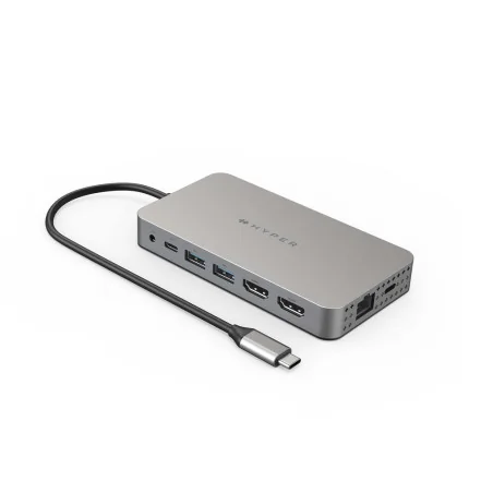Targus DUEL HDMI 10-IN1 USB 3.2 Gen 1 (3.1 Gen 1) Type-C Acier inoxydable