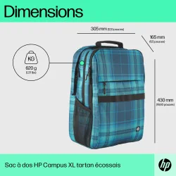 HP Campus XL Tartan Plaid backpack